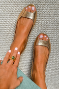 Adela | Sandalias Doradas Comfort Chic