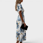 Elara | Vestido Midi Cruzado Floral