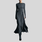 Naiara | Vestido midi con nudo lateral