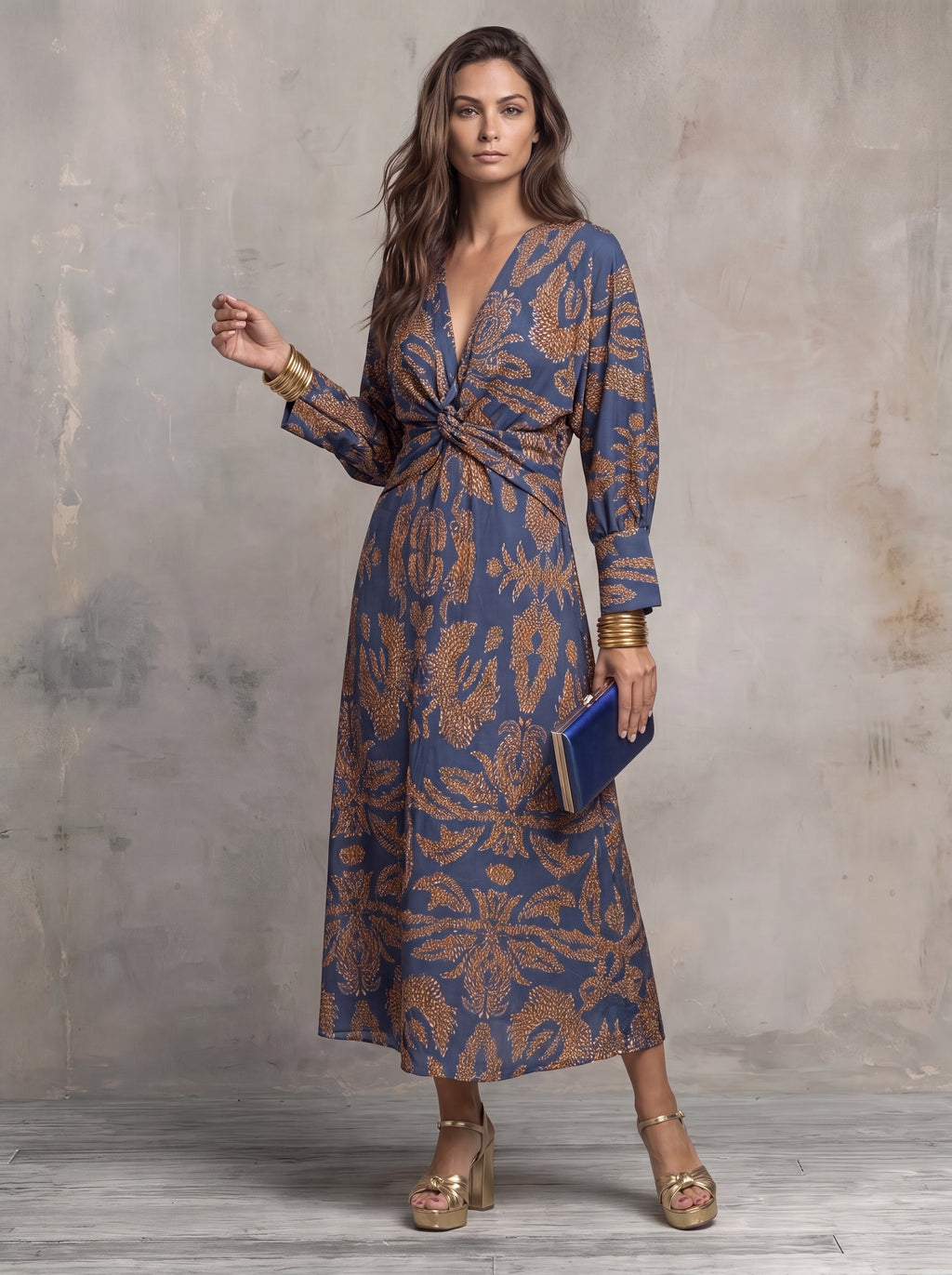 Silvana™ | Vestido midi con estampado