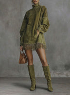 Sheri | Vestido de Ante con Flecos