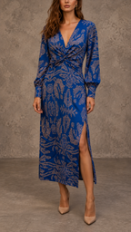 Leire | Vestido Midi Elegante con Escote en V