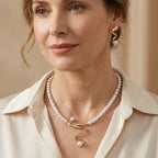 Almudena | Conjunto de collar y pendientes de perlas