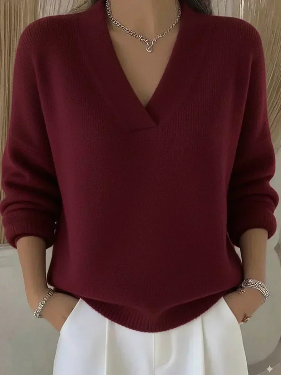 Viviana | Relaxed V Neck Jumper