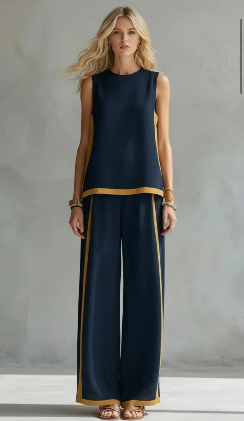 Luna | Conjunto de Dos Piezas con Ribete en Contraste
