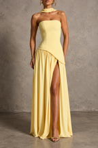 Rut | Vestido de Noche Palabra de Honor con Abertura