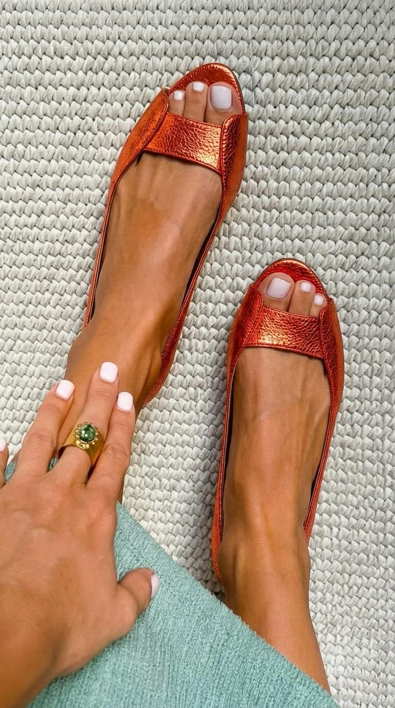 Adela | Sandalias Doradas Comfort Chic