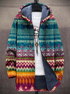 Talía | Chaqueta de Punto con Capucha de Estilo Artístico