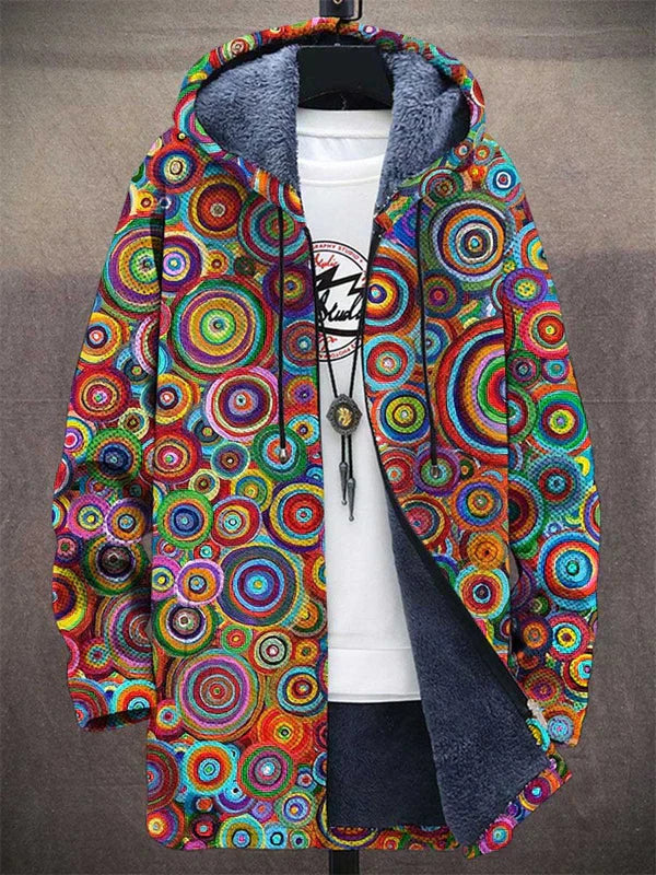 Rosaura | Chaqueta de Punto Artística con Capucha
