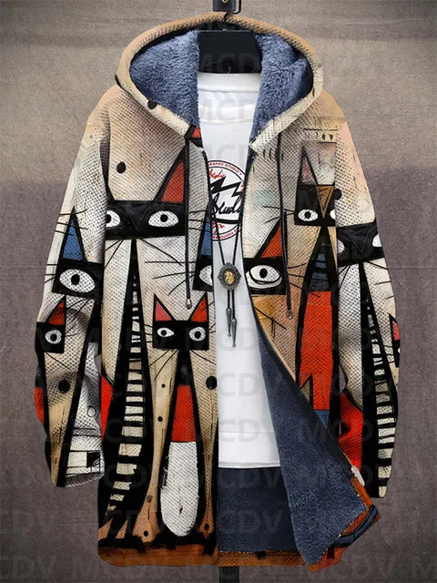 Rubén | Chaqueta Estampada Artística con Capucha