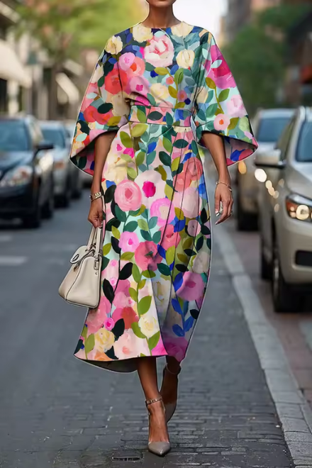 Moxlan | Vestido floral elegante