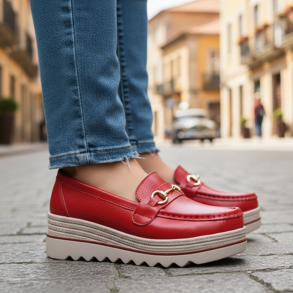Marina | Mocasines ortopédicos con suela gruesa