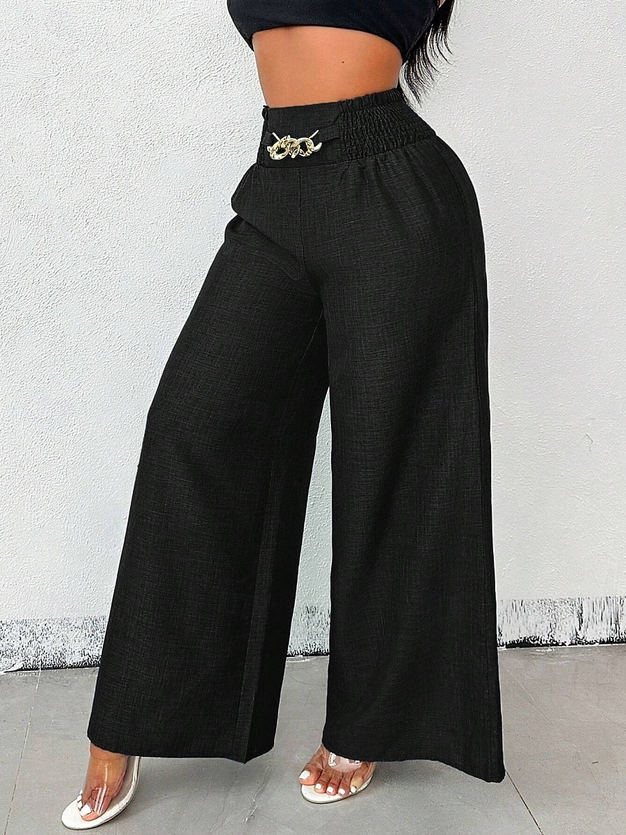 Palacio | Pantalones con detalle Dorado