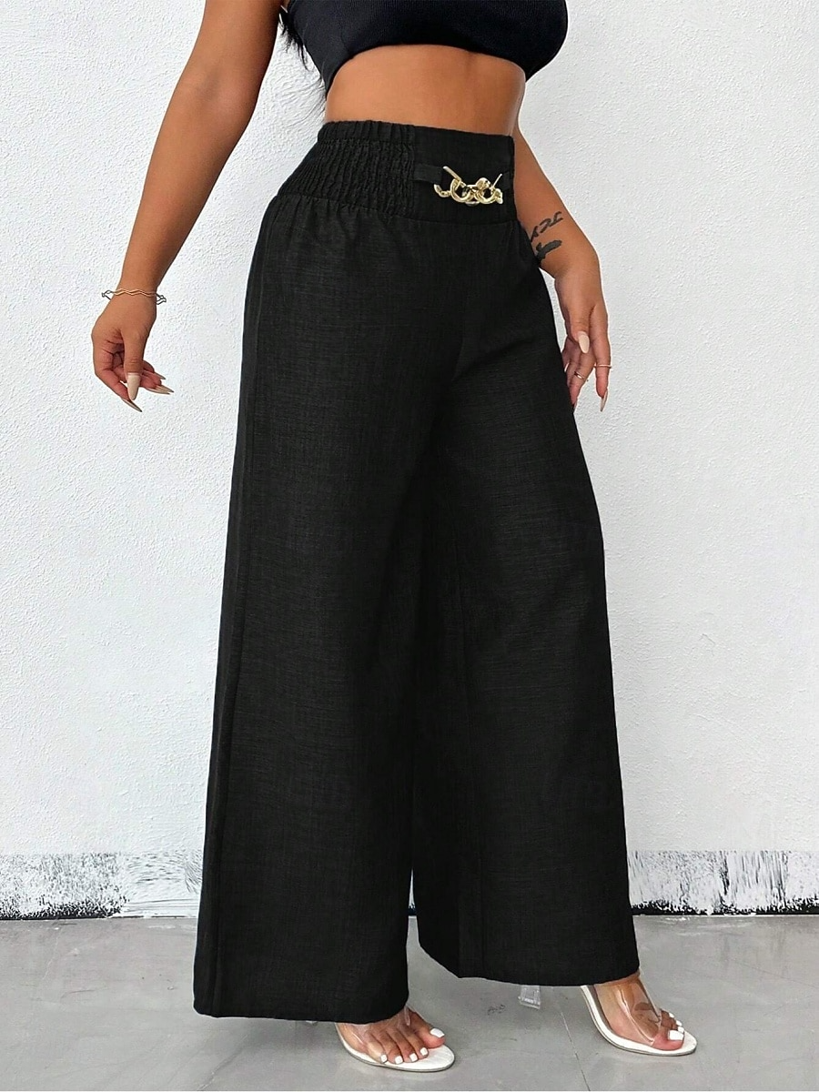Palacio | Pantalones con detalle Dorado