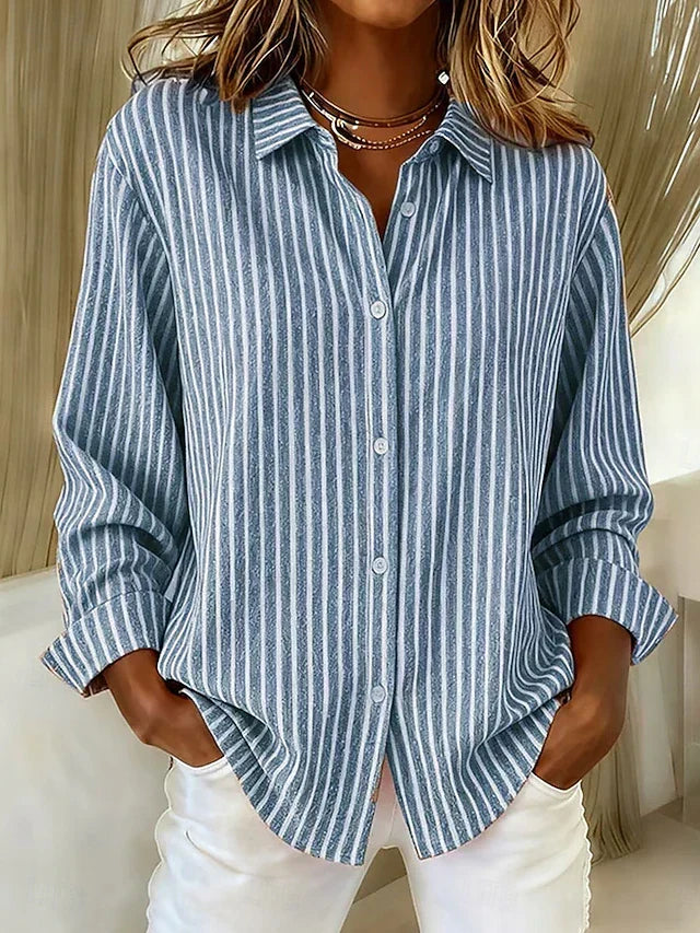 Jacinta | Camisa de Rayas con Botones