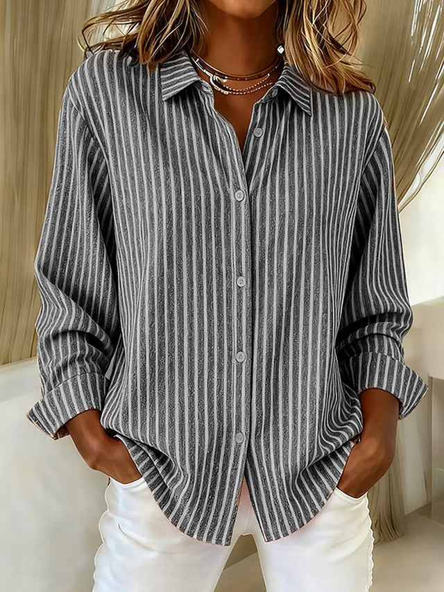 Jacinta | Camisa de Rayas con Botones