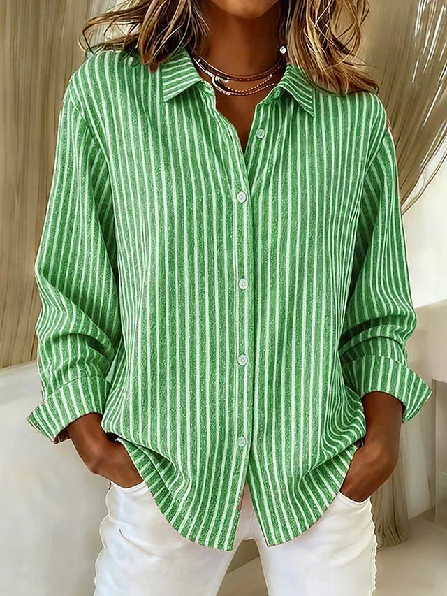 Jacinta | Camisa de Rayas con Botones