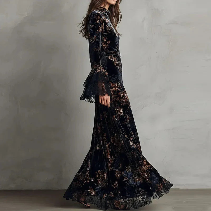 Cecilia | Vestido Floral con Mangas Acampanadas