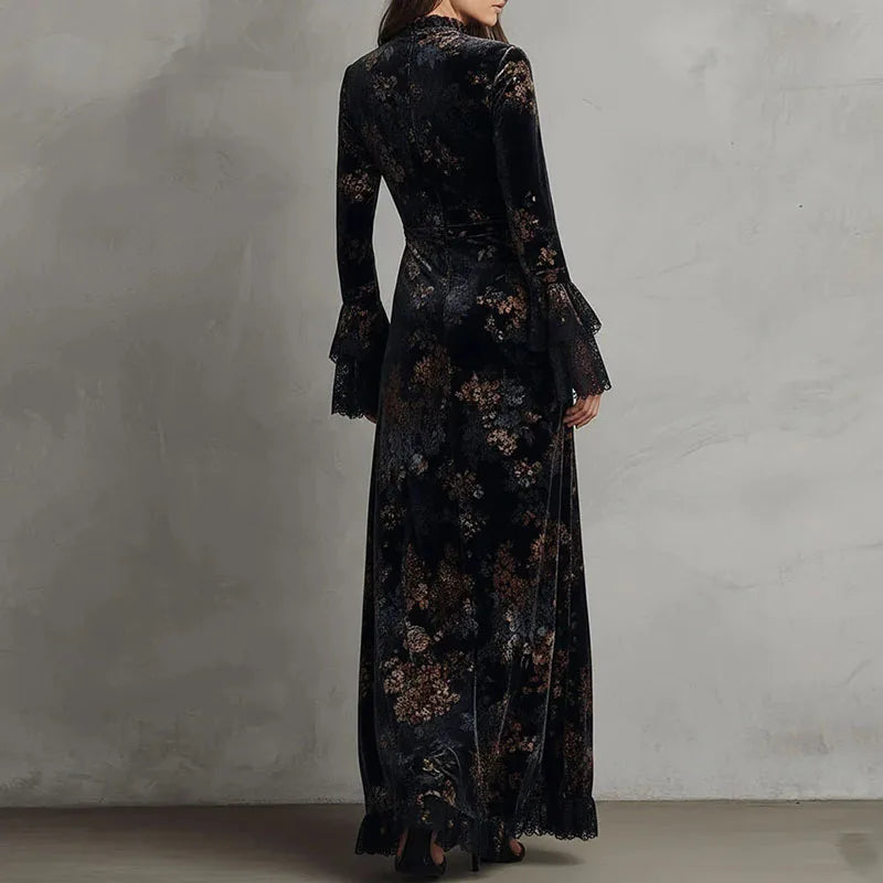 Cecilia | Vestido Floral con Mangas Acampanadas