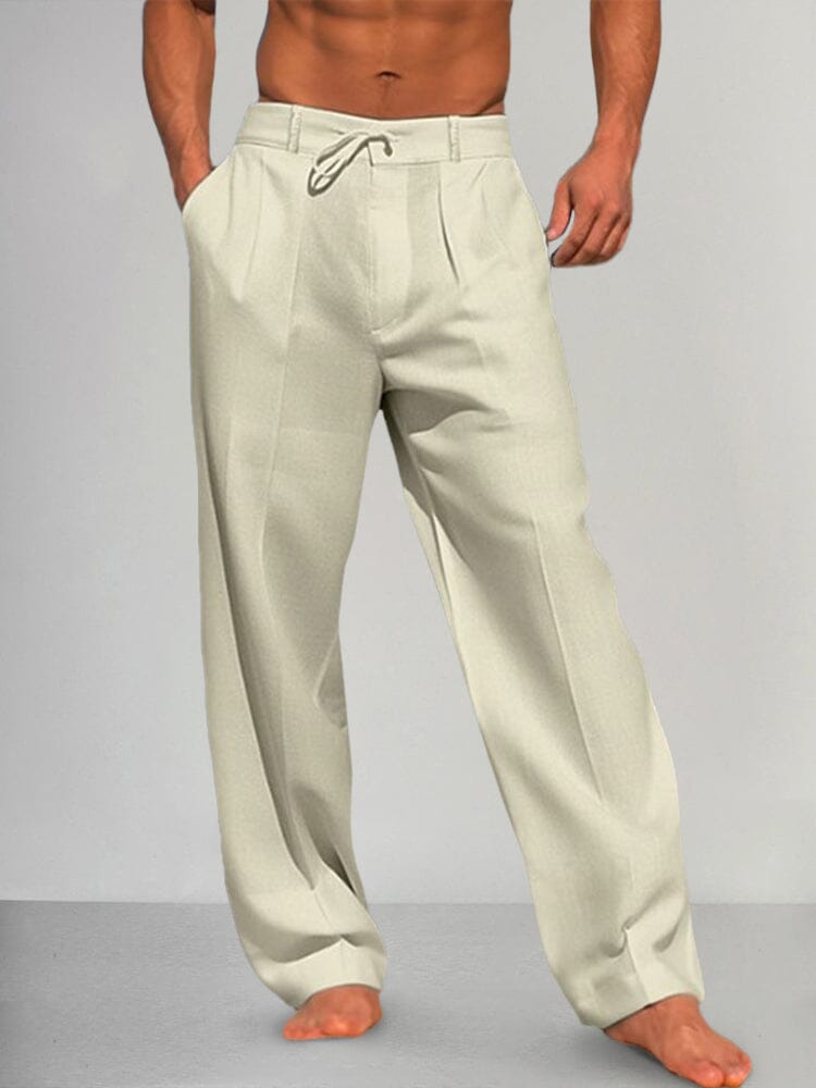 Tomás | Pantalones Rectos de Algodón y Lino