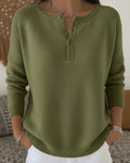 Elena | Jersey de Punto con Escote Henley y Botones