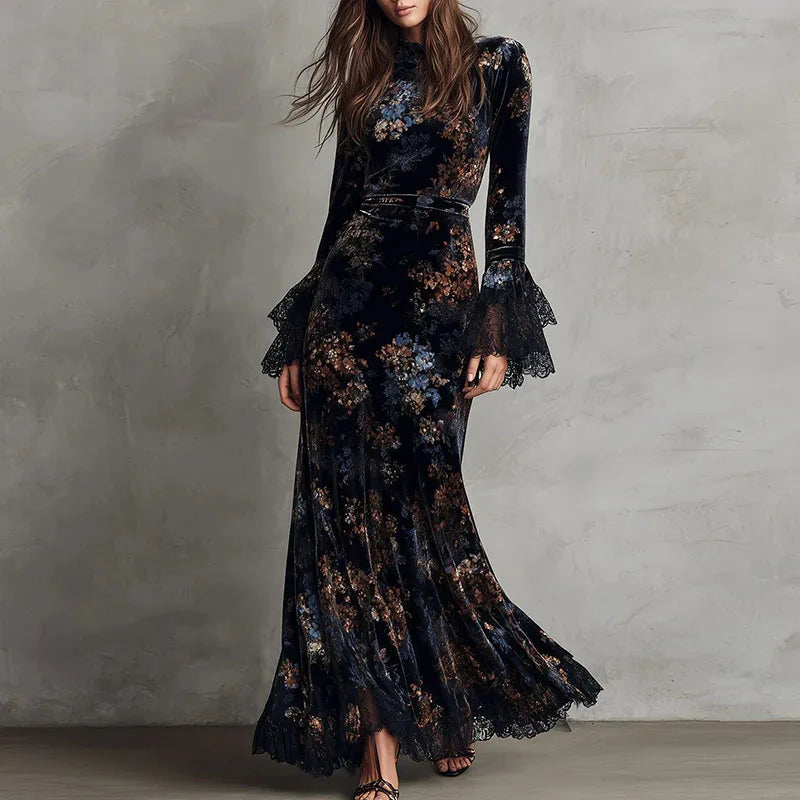 Cecilia | Vestido Floral con Mangas Acampanadas