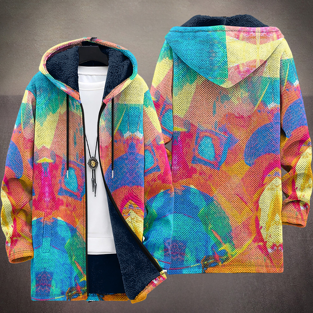 Rolando | Chaqueta de Punto con Capucha de Estilo Artístico