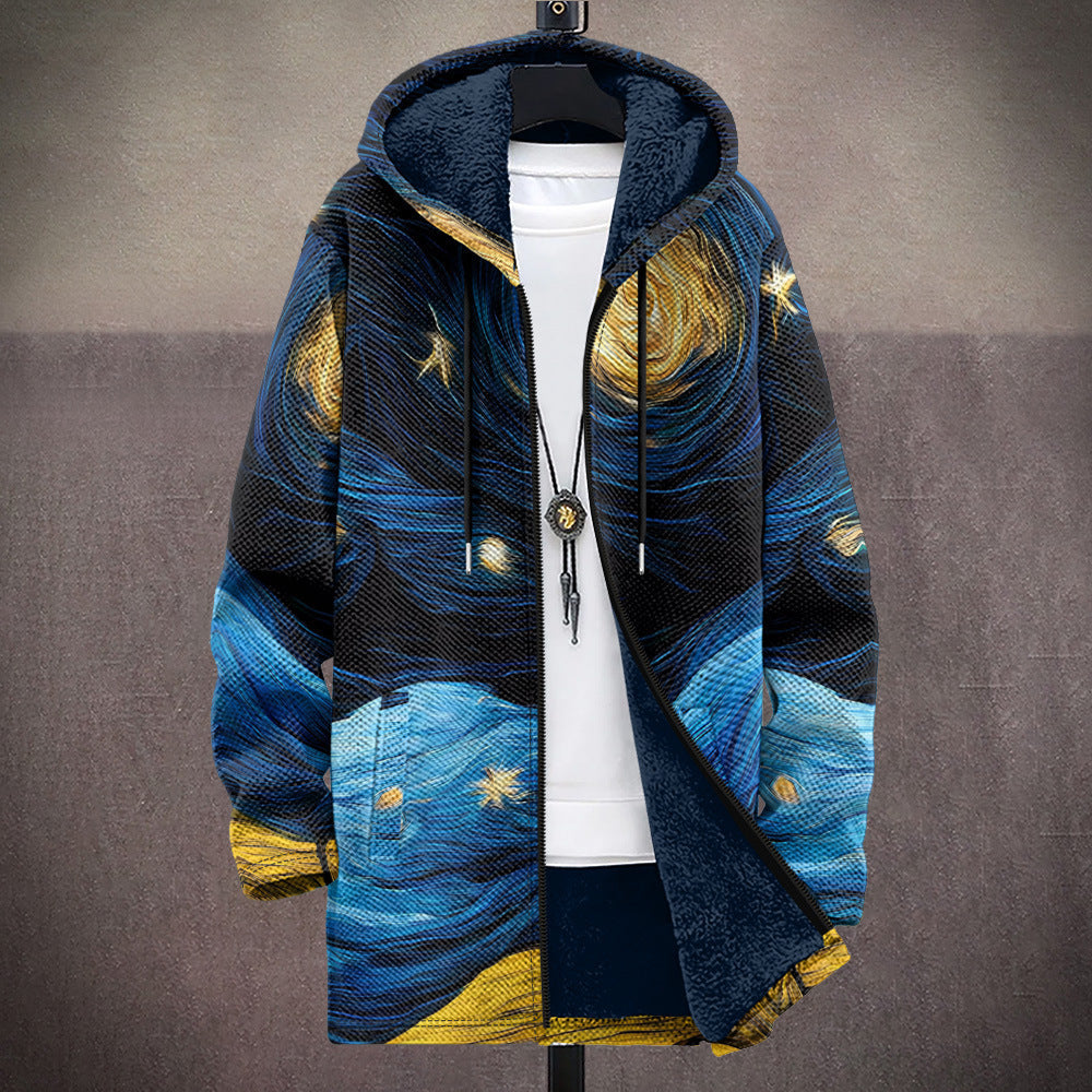 Fabián | Chaqueta de Punto Artística con Capucha