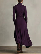 Victoria | Vestido Vintage Asimétrico de Cuello Alto