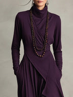 Victoria | Vestido Vintage Asimétrico de Cuello Alto