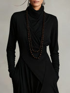 Victoria | Vestido Vintage Asimétrico de Cuello Alto