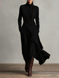 Victoria | Vestido Vintage Asimétrico de Cuello Alto