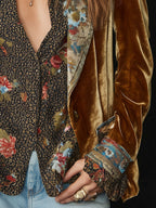 Ana | Blazer Patchwork con Estampado Floral Vintage