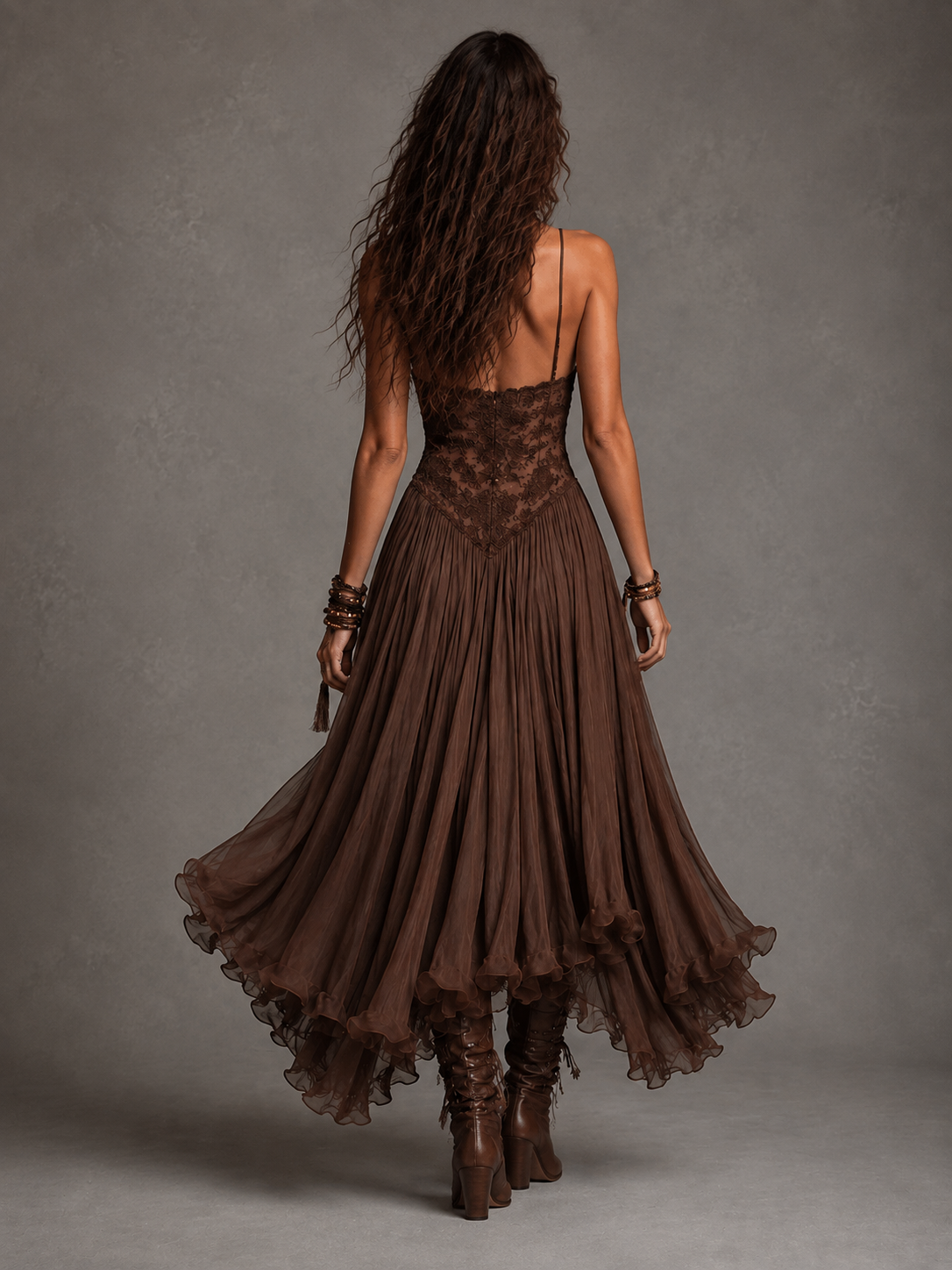 Olivia | Vestido maxi corsé de encaje