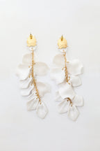 Pendientes de Gotas de Pétalos de Orquídea