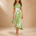 Flora | Vestido midi floral entallado