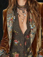 Ana | Blazer Patchwork con Estampado Floral Vintage