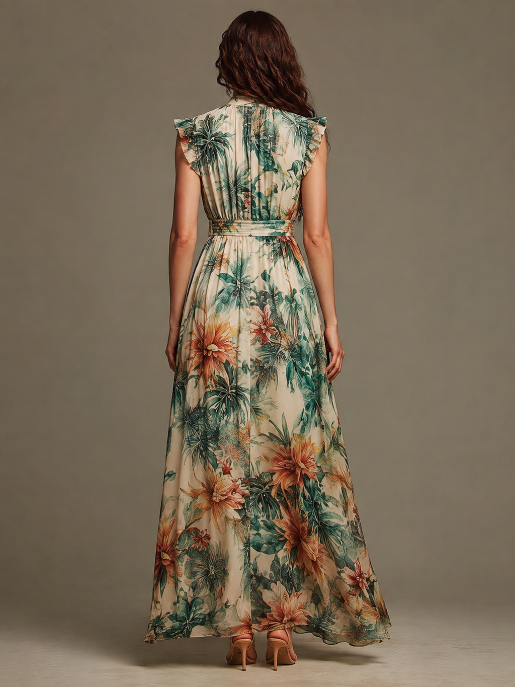 Grace | Vestido tropical pintado