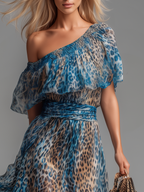 Francesca | Vestido fluido de leopardo