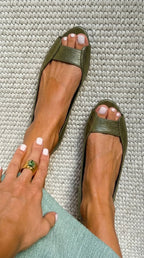 Adela | Sandalias Doradas Comfort Chic