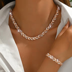 Berta | Conjunto de joyas espiga con cristales