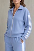 Loreto | Conjunto deportivo con cremallera y ribetes en contraste