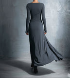 Alba | Vestido largo con nudo lateral