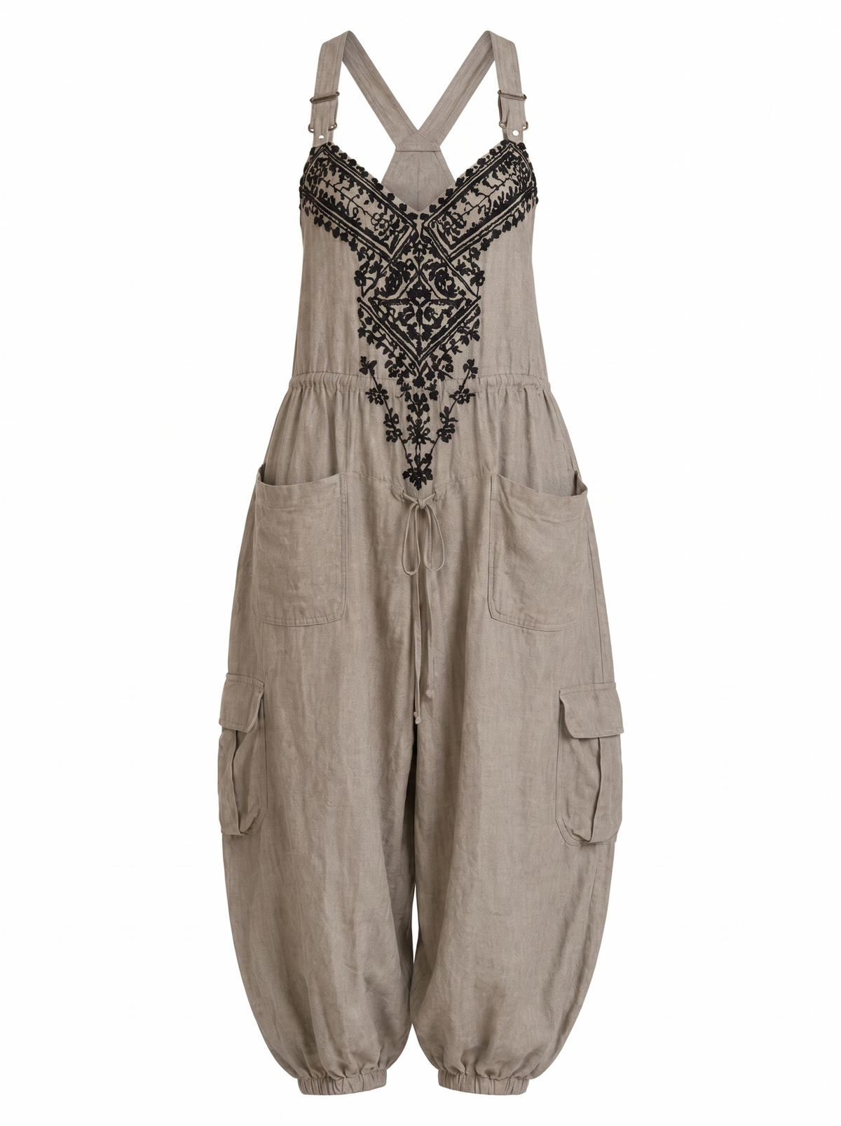 Lucía | Peto boho con bolsillos de solapa