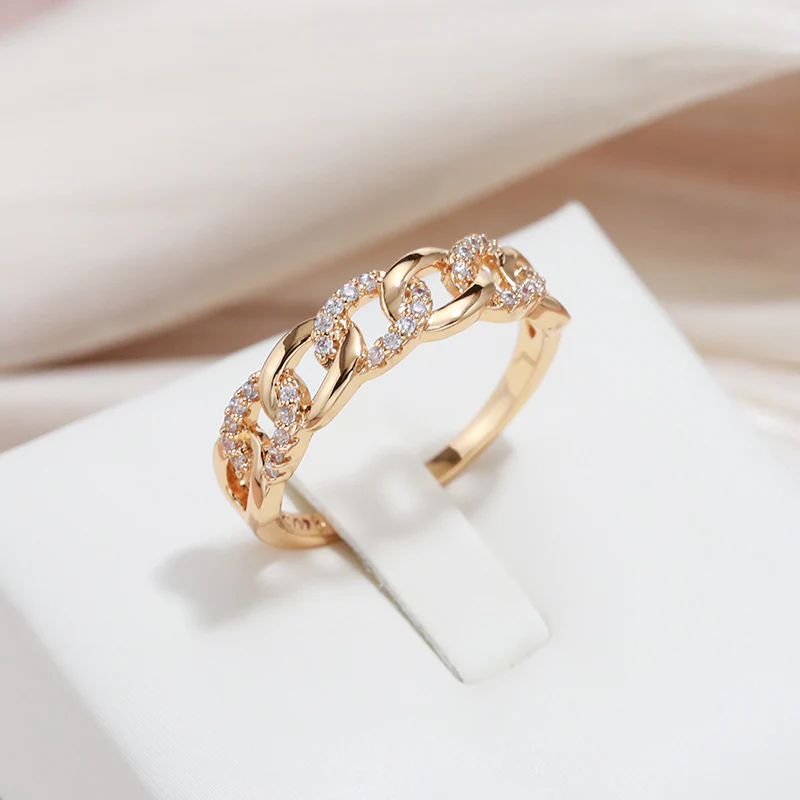 Fátima | Anillo dorado de malla