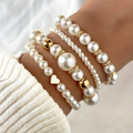 Amelia | Set de pulseras de perlas