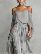 Isabel | Conjunto fluido con top de tirantes y pantalón ligero