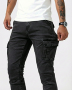 Pantalón Cargo Marino Elástico