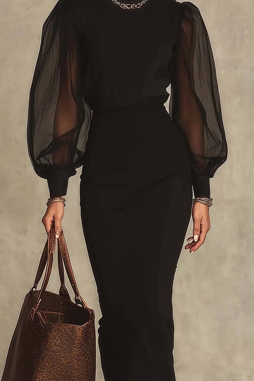 Inés | Vestido largo de punto calado