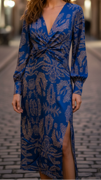 Leire | Vestido Midi Elegante con Escote en V